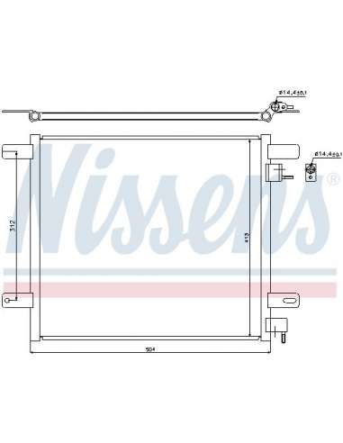 Condensador, aire acondicionado Nissens 940060 - NISSENS CONDENSADOR DAF LF 4