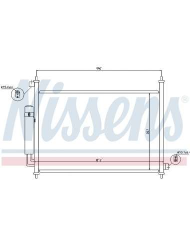 Condensador, aire acondicionado Nissens 940064 - NISSENS CONDENSADOR HONDA FR