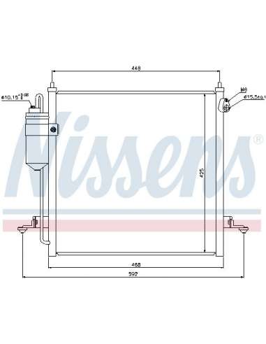 Condensador, aire acondicionado Nissens 940068 - NISSENS CONDENSADOR MITSUBIS