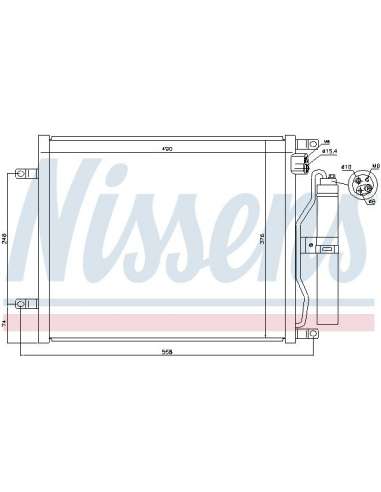 Condensador, aire acondicionado Nissens 940069 - NISSENS CONDENSADOR NISSAN N