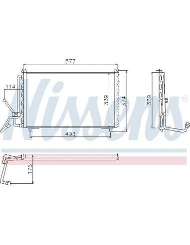 Condensador, aire acondicionado Nissens 94007 - RADIADOR NISSENS