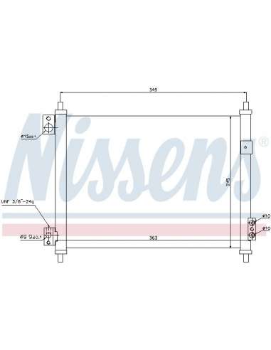 Condensador, aire acondicionado Nissens 940078 - NISSENS CONDENSADOR RVI - RE