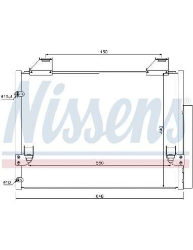 Condensador, aire acondicionado Nissens 940083 - NISSENS CONDENSADOR TOYOTA H