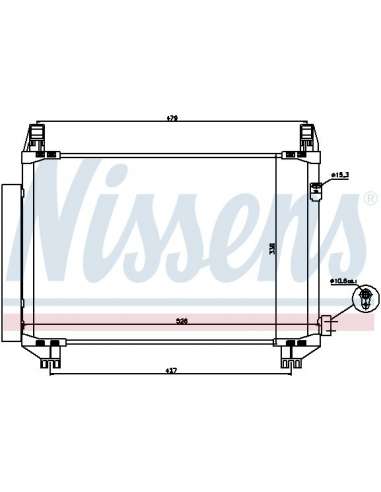 Condensador, aire acondicionado Nissens 940085 - NISSENS CONDENSADOR TOYOTA Y