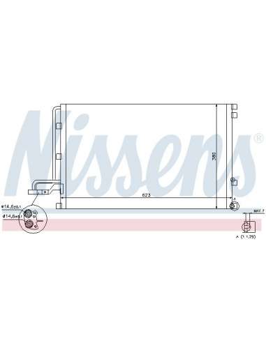 Condensador, aire acondicionado Nissens 940087 - NISSENS CONDENSADOR VOLVO S4