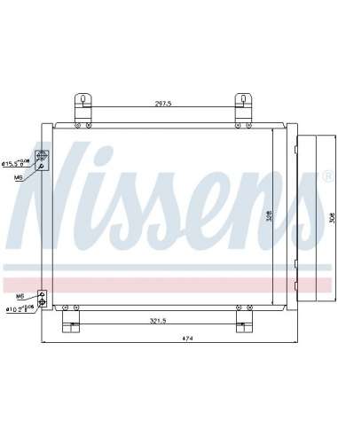 Condensador, aire acondicionado Nissens 940122 - NISSENS CONDENSADOR OPEL AGI