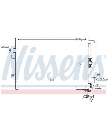 Condensador, aire acondicionado Nissens 940125 - NISSENS CONDENSADOR RENAULT