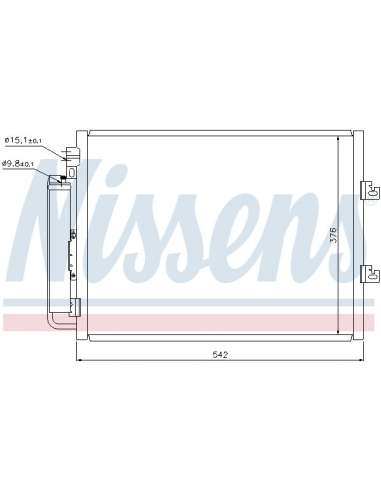 Condensador, aire acondicionado Nissens 940126 - NISSENS CONDENSADOR RENAULT