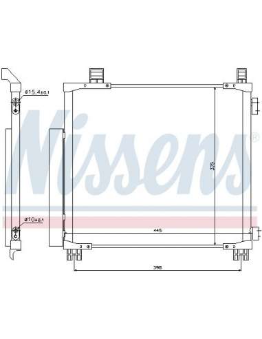 Condensador, aire acondicionado Nissens 940136 - NISSENS CONDENSADOR TOYOTA I