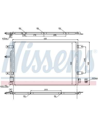 Condensador, aire acondicionado Nissens 940139 - NISSENS CONDENSADOR AUDI A 4