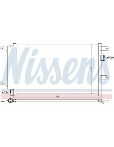 Condensador, aire acondicionado Nissens 940141 - NISSENS CONDENSADOR IVECO DA