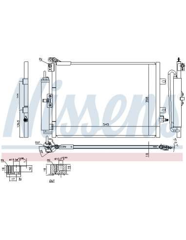 Condensador, aire acondicionado Nissens 940142 - NISSENS CONDENSADOR RENAULT