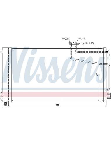 Condensador, aire acondicionado Nissens 940145 - NISSENS CONDENSADOR MERCEDES