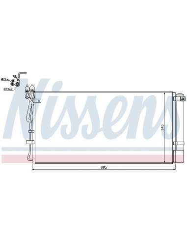 Condensador, aire acondicionado Nissens 940250 - NISSENS CONDENSADOR HYUNDAI