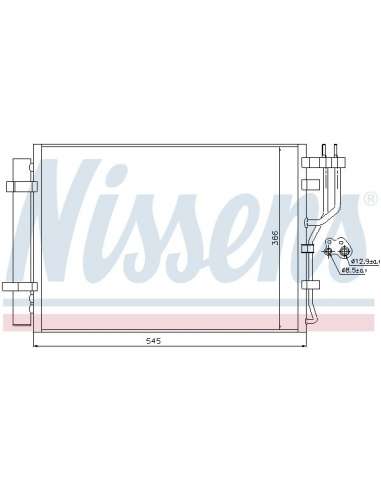 Condensador, aire acondicionado Nissens 940251 - NISSENS CONDENSADOR HYUNDAI