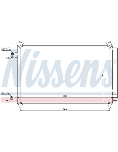 Condensador, aire acondicionado Nissens 940253 - NISSENS CONDENSADOR MAZDA CX