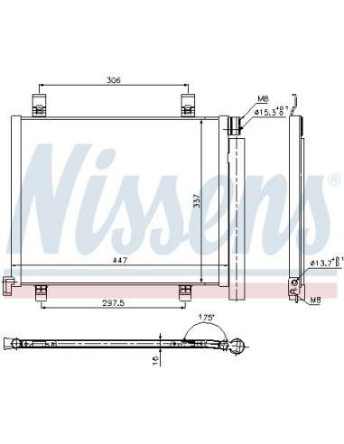 Condensador, aire acondicionado Nissens 940254 - NISSENS CONDENSADOR VOLKSWAG