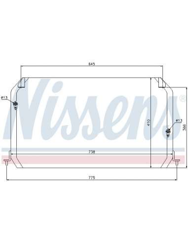 Condensador, aire acondicionado Nissens 94026 - NISSENS CONDENSADOR TOYOTA CA