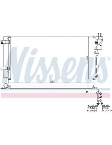 Condensador, aire acondicionado Nissens 940260 - NISSENS CONDENSADOR KIA MAGE