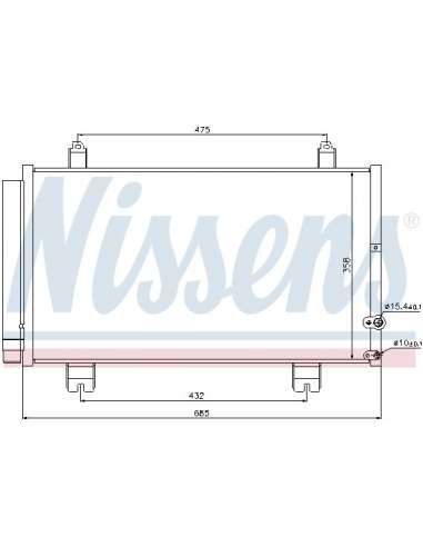 Condensador, aire acondicionado Nissens 940261 - NISSENS CONDENSADOR LEXUS GS