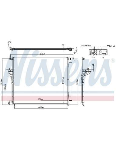 Condensador, aire acondicionado Nissens 940266 - NISSENS CONDENSADOR FORD RAN