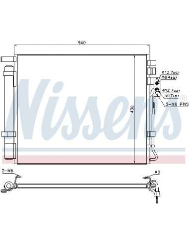 Condensador, aire acondicionado Nissens 940272 - NISSENS CONDENSADOR KIA SORE