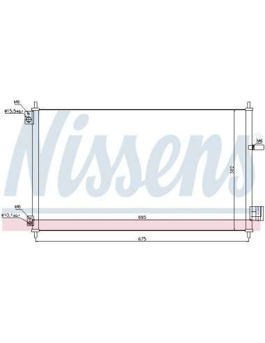 Condensador, aire acondicionado Nissens 940293 - NISSENS CONDENSADOR HONDA AC