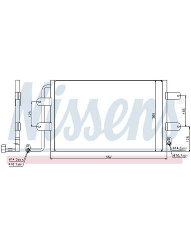 Condensador, aire acondicionado Nissens 940305 - NISSENS CONDENSADOR VOLKSWAG