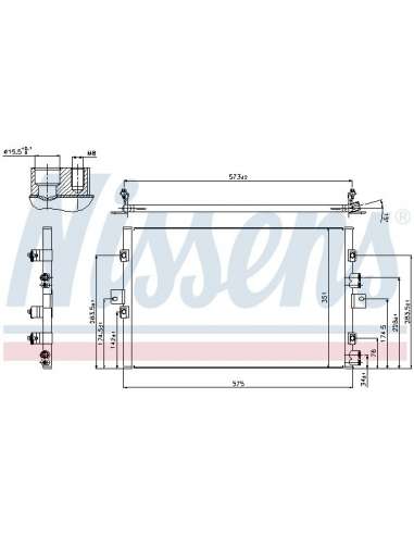 Condensador, aire acondicionado Nissens 940307 - NISSENS Condensers