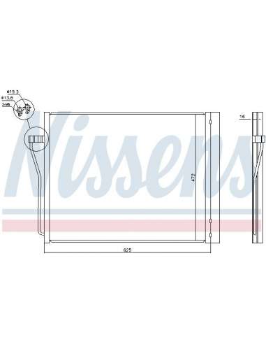 Condensador, aire acondicionado Nissens 940308 - NISSENS CONDENSADOR BMW 7 F0