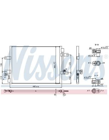 Condensador, aire acondicionado Nissens 940311 - NISSENS CONDENSADOR FIAT ALB