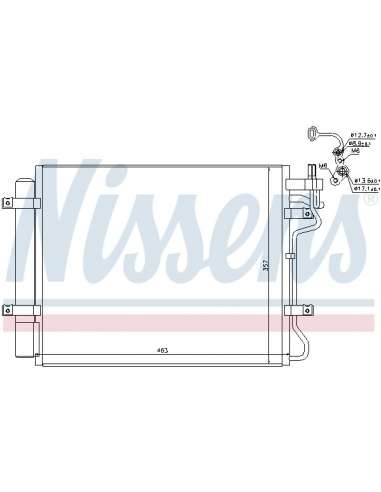 Condensador, aire acondicionado Nissens 940314 - NISSENS CONDENSADOR KIA SPEC