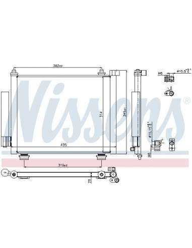 Condensador, aire acondicionado Nissens 940315 - NISSENS CONDENSADOR OPEL AGI