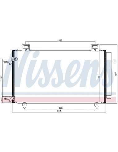 Condensador, aire acondicionado Nissens 940318 - NISSENS CONDENSADOR TOYOTA C