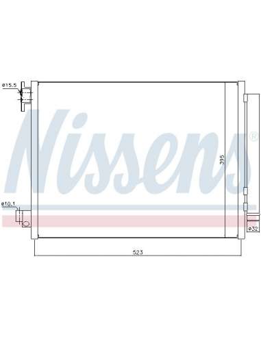 Condensador, aire acondicionado Nissens 940321 - NISSENS CONDENSADOR RENAULT