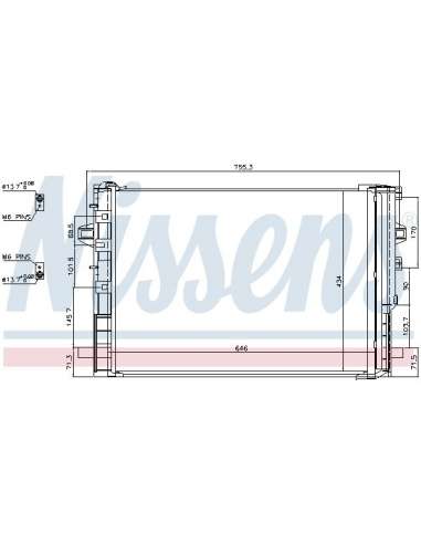 Condensador, aire acondicionado Nissens 940322 - NISSENS CONDENSADOR MERCEDES