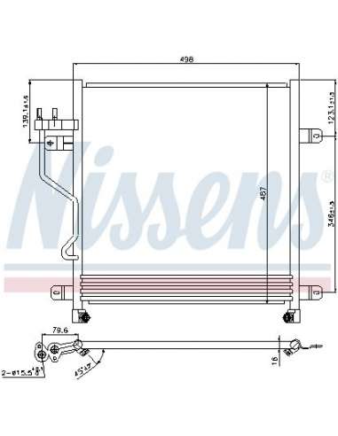 Condensador, aire acondicionado Nissens 940323 - NISSENS CONDENSADOR JEEP CHE