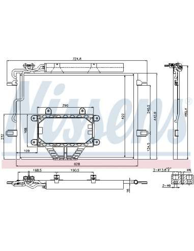 Condensador, aire acondicionado Nissens 940325 - NISSENS CONDENSADOR MERCEDES