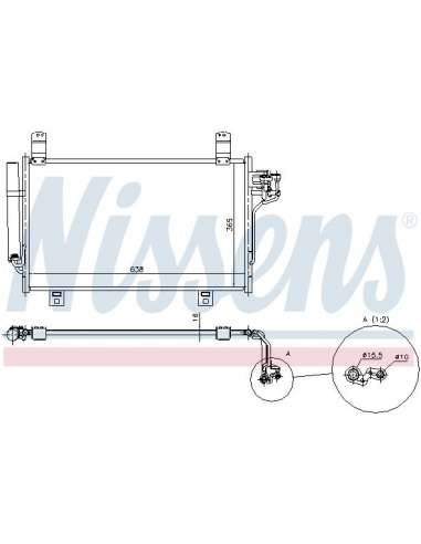 Condensador, aire acondicionado Nissens 940327 - NISSENS CONDENSADOR MAZDA CX