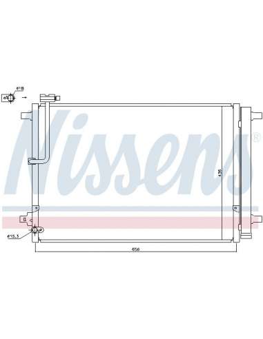 Condensador, aire acondicionado Nissens 940329 - NISSENS CONDENSADOR AUDI A 8