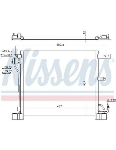 Condensador, aire acondicionado Nissens 940338 - NISSENS NISSAN JUKE 1.6 DIG-