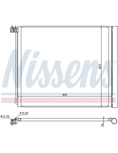 Condensador, aire acondicionado Nissens 940339 - NISSENS CONDENSADOR BMW X5 F