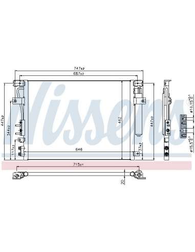 Condensador, aire acondicionado Nissens 940348 - NISSENS CONDENSADOR CHRYSLER