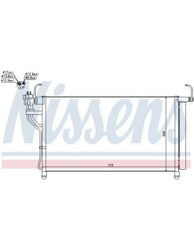 Condensador, aire acondicionado Nissens 940350 - NISSENS CONDENSADOR HYUNDAI