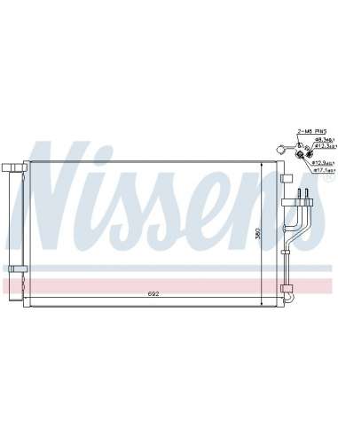 Condensador, aire acondicionado Nissens 940351 - NISSENS CONDENSADOR HYUNDAI