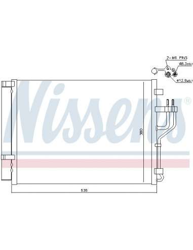 Condensador, aire acondicionado Nissens 940353 - NISSENS CONDENSADOR HYUNDAI