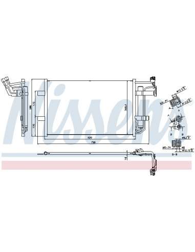 Condensador, aire acondicionado Nissens 940355 - NISSENS CONDENSADOR MAZDA 5