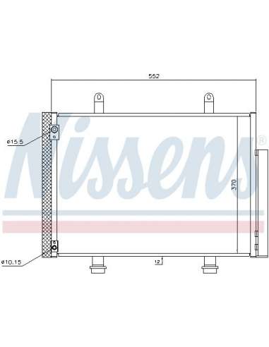 Condensador, aire acondicionado Nissens 940356 - NISSENS CONDENSADOR SUZUKI S