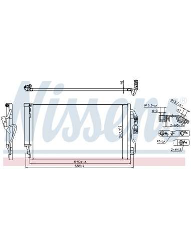 Condensador, aire acondicionado Nissens 940357 - NISSENS CONDENSADOR BMW 3 F3