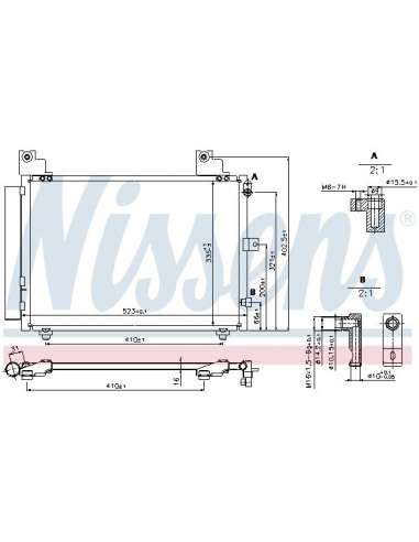 Condensador, aire acondicionado Nissens 940359 - NISSENS CONDENSADOR DAIHATSU